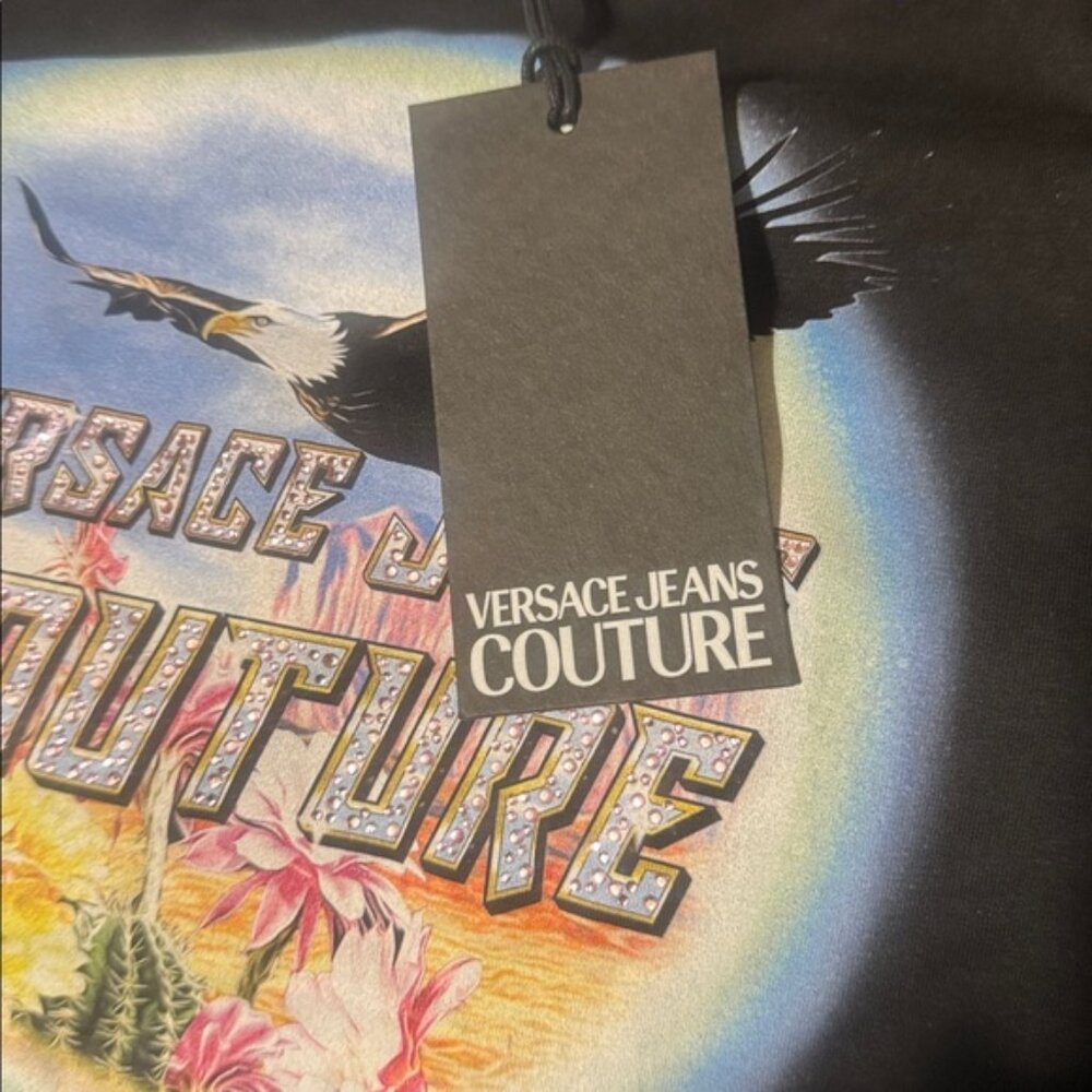 Versace Jeans Couture Black Graphic Tee - Picture 7 of 9